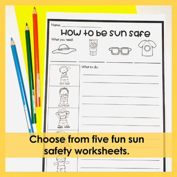 Sun Safety Worksheets Posters Sun Protection Summer Safety