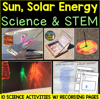 Preview of Sun Science Experiments STEM Activities Summer Science Solar Energy
