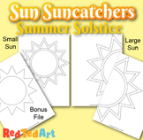 Sun Suncatcher Outlines for Summer Solstice/ June Solstice