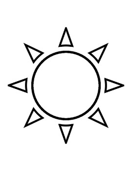 sun template coloring page