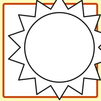 Sun Templates - Summer Blank Outlines Sunny Clip Art / Clipart | TPT