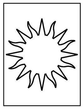 Preview of Sun Templates for Art Project Sun Coloring Pages Sun Outlines Sun Sheets