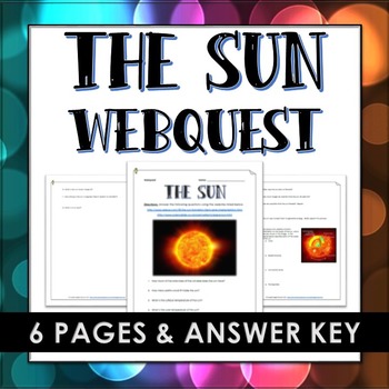 Preview of Sun - Webquest and Answer Key