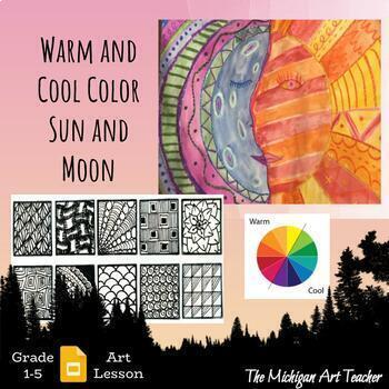 Sun And Moon Direct Draw With Warm And Cool Colors Tpt