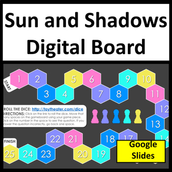 Preview of Sun and Shadows 5th grade Science Review Digital Game and Activity 5-ESS1-2