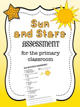 Preview of Sun and Stars Assessment - First Grade