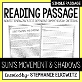 Sun's Movement and Shadows Reading Passage | Printable & Digital