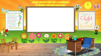 Preview of Sunbeam Virtual School Background for Sabbath or Sunday School
