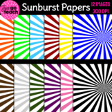Sunburst Digital Papers Set #1 {Clip Art}