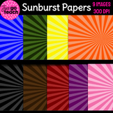 Sunburst Digital Papers Set #2 {Clipart}