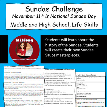 Preview of Sundae Challenge (November 11th is National Sundae Day)