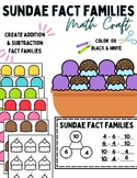 Sundae Fact Families + Addition & Subtraction Craft + Math