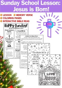 Preview of Sunday School Christmas Lesson: Jesus is Born!/Interactive Bible Read