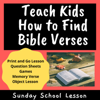 Preview of Sunday School Lesson - How To Find Bible Verses