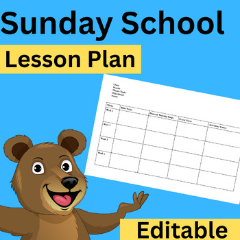 Preview of Sunday School Lesson Plan Template