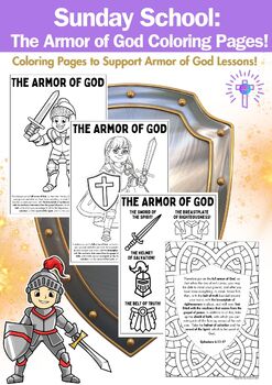 Sunday School Lesson: The Armor of God Coloring Pages by TEACH with Mrs ...