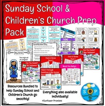 Preview of Sunday School and Children's Church Prep Pack