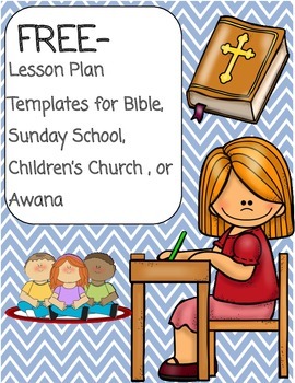 Preview of Sunday School or Bible Lesson Plan Template