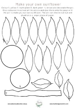 Sunflower Activity - Make your own sunflower. by Planetary Education