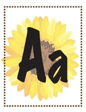 Sunflower Alphabet cards