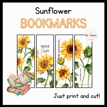 Preview of Sunflower Bookmarks