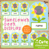 Sunflower Classroom Door Decorations and Labels