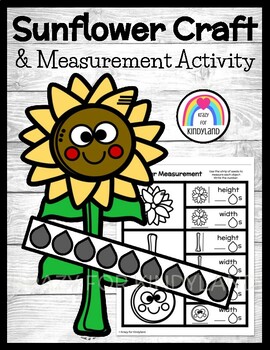Preview of Sunflower Craft Measuring Activity - Nonstandard Measurement - Kindergarten