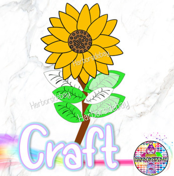 Preview of Sunflower Craft Template Printable | 12 Virtues Craft