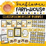 Sunflower Farmhouse Theme Classroom Decor BUNDLE