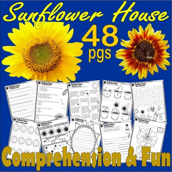 Preview of Sunflower House Read Aloud Book Study Companion Reading Comprehension Worksheets