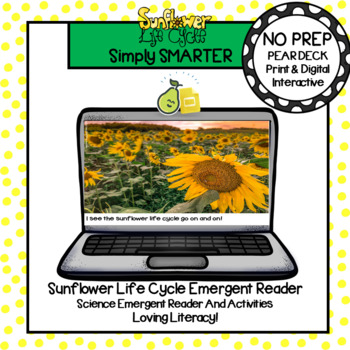 Preview of Sunflower Life Cycle Emergent Reader And Activities For Pear Deck