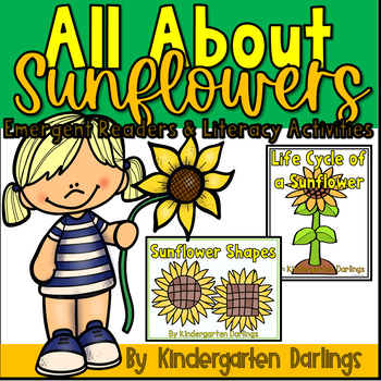 Preview of Sunflower Literacy and Math unit for Kindergarten and First Grade