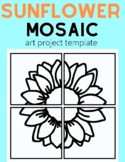 Sunflower Mosaic Art Project Template / Collaborative Art 