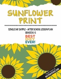 Sunflower Print After School Activity