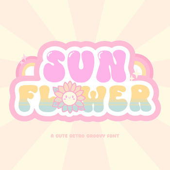 Preview of Sunflower Retro Groovy Font