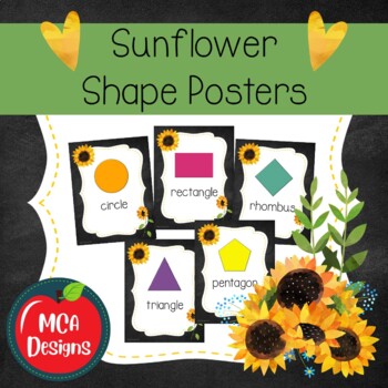 Preview of Sunflower 2D Shape Posters
