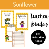 Sunflower Teacher Binder