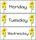 Sunflower Teacher Drawer Labels