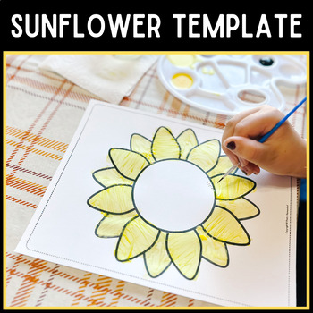 Preview of Sunflower Template | Easy & Fun Art Project for the Fall