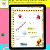 Sunflower Themed | Editable Teacher Planner 2024 - 2025 Bi