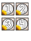 Sunflower Themed Numbers