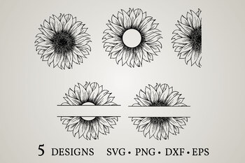 Free Free 330 Cricut Half Sunflower Svg SVG PNG EPS DXF File