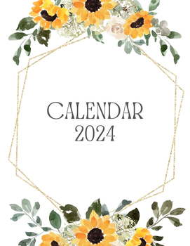 Preview of Sunflowers Calendar 2024