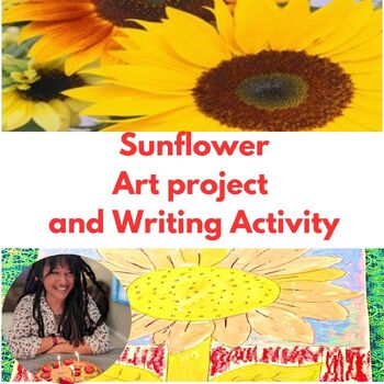 Preview of Sunflowers Drawing Lesson Writing Activity Grade 1st 2nd 3rd 4th