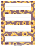 Sunflowers on Purple - Name Plates