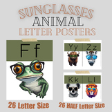 Sunglasses Animal Alphabet Posters || Fun Alphabet for Wal
