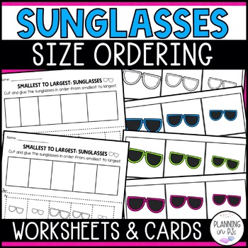 Preview of Sunglasses Size Ordering for Summer | Order by Size | Cut and Glue