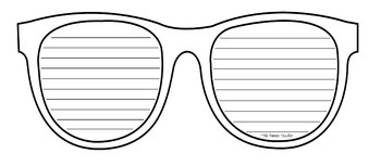 Preview of Sunglasses Writing Template