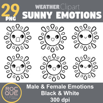 clipart sunny day black and white