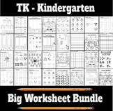 Big Bundle TK Kindergarten Worksheets Math English Languag